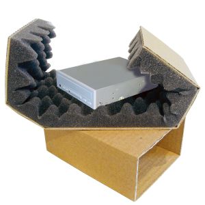 Noppenschaum Polsterbox 2-teilig | 210 x 140 x 65 mm | 30 mm Polster grau | Art. 262290